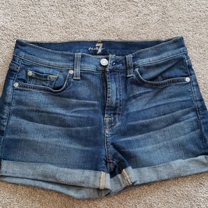 7 for all mankind jean shorts